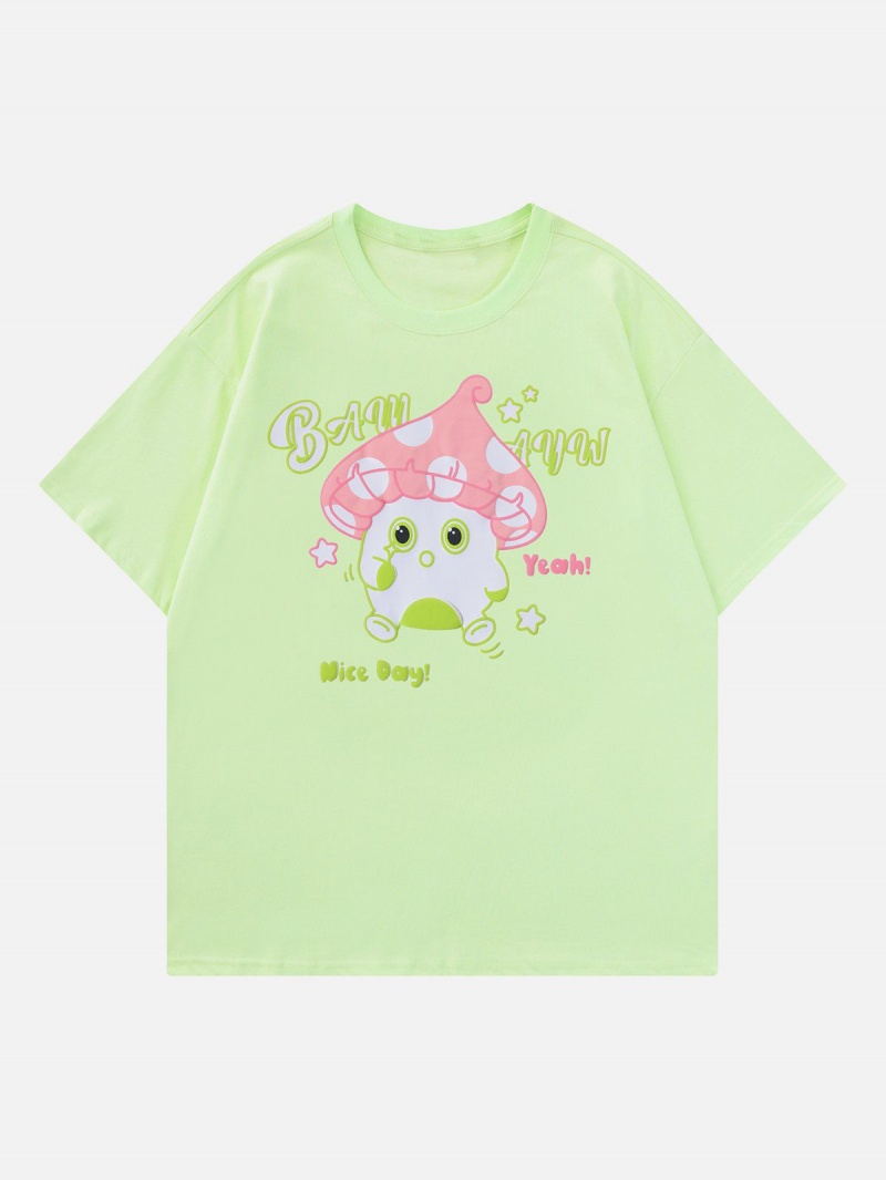 Vert  T Shirts Aelfric Eden Cute Animals Towel Embroidery Tee - UEN-4079020